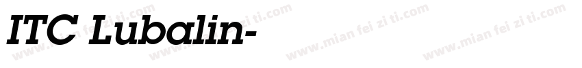 ITC Lubalin字体转换